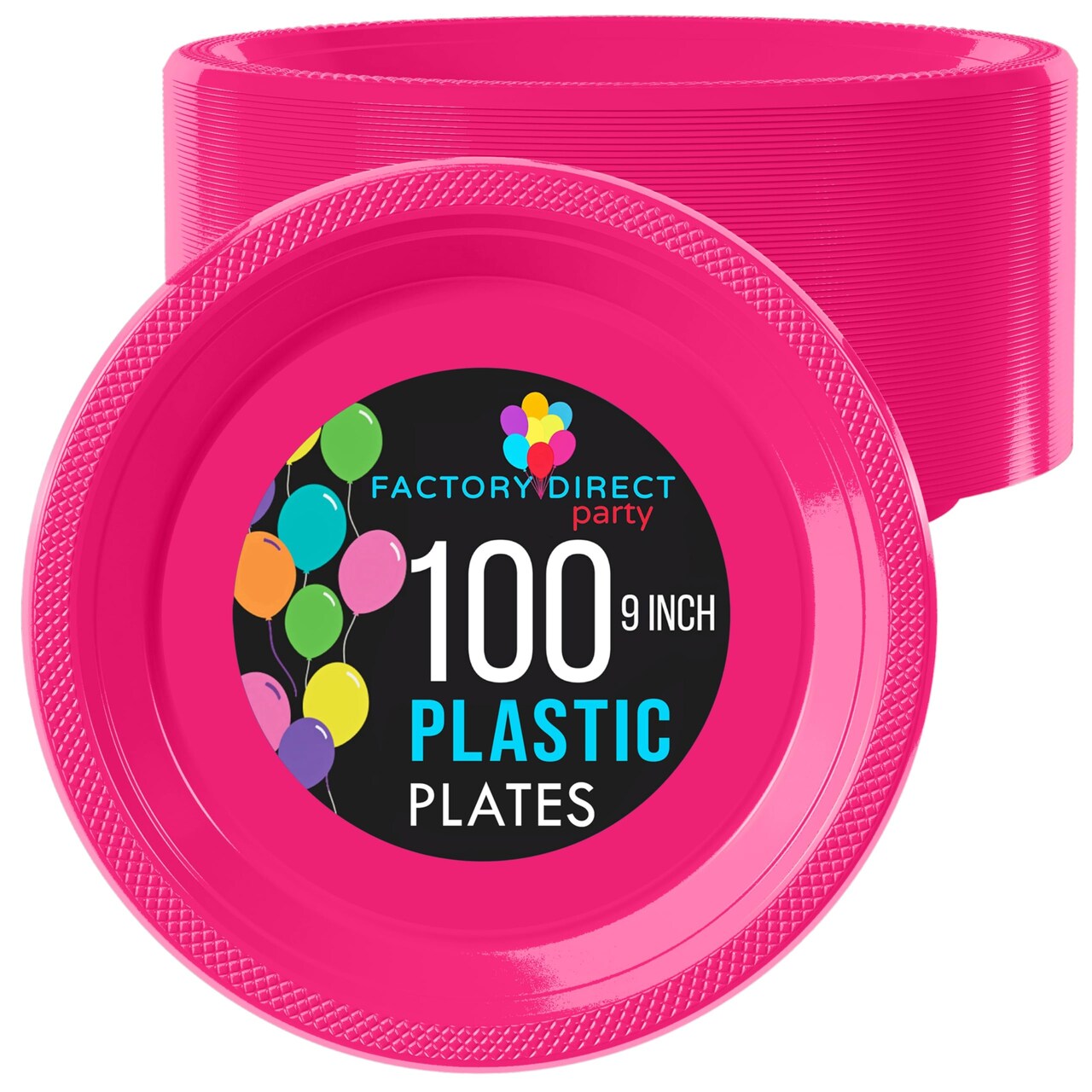 Party Solids Plastic Plates For Party Disposable Plates Heavy Duty Supplies 100 Pcs Plastic Dinnerware Sets Heavy Duty 350 GSM Disposable Dinnerware Set by Exquisite